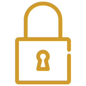 A yellow padlock representing a committed shipping partner.